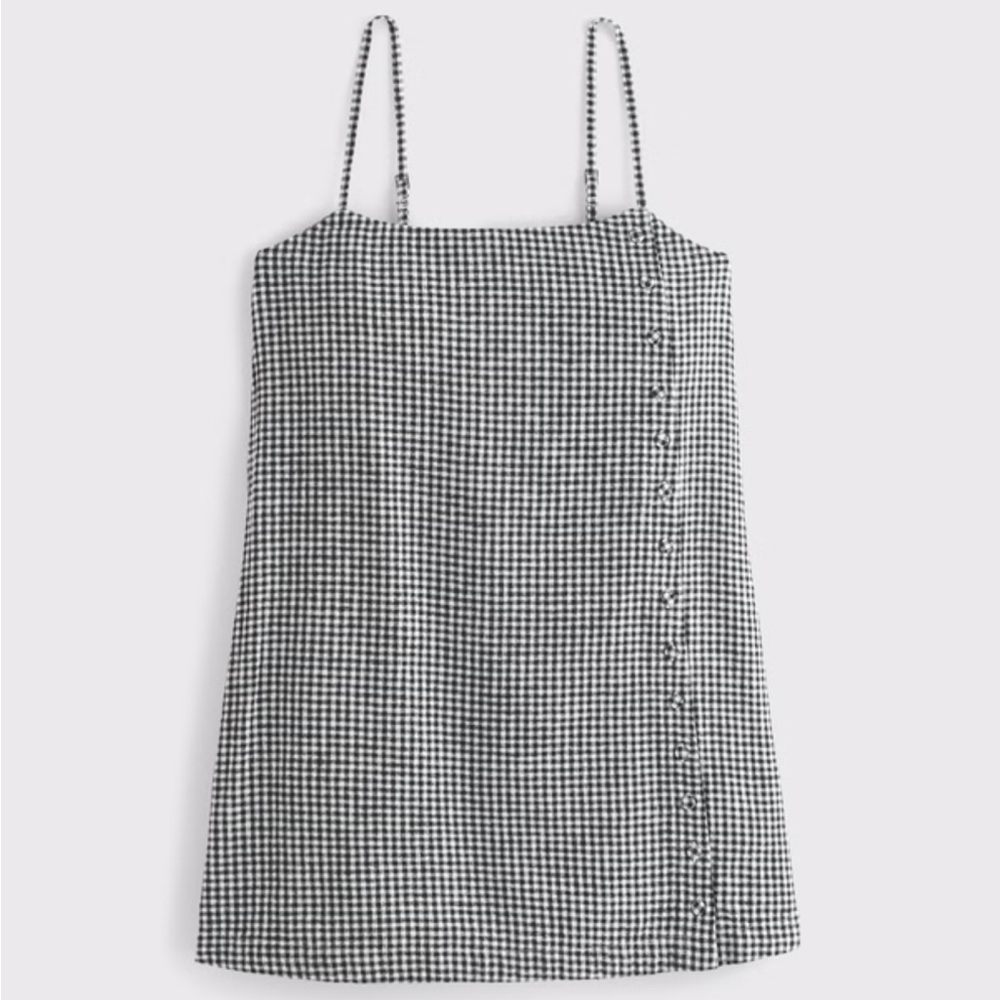 Abercrombie & Fitch Linen Blend Button Skort - Picture 2 of 5